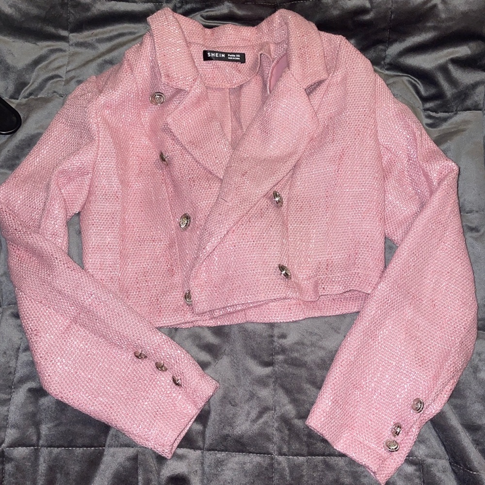 Pink Tweed Blazer